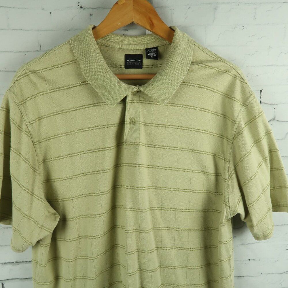 ARROW POLO SHIRT BUNDLE BLACK & GREEN WITH STRIPES SIZE LARGE - Picture 7 of 15